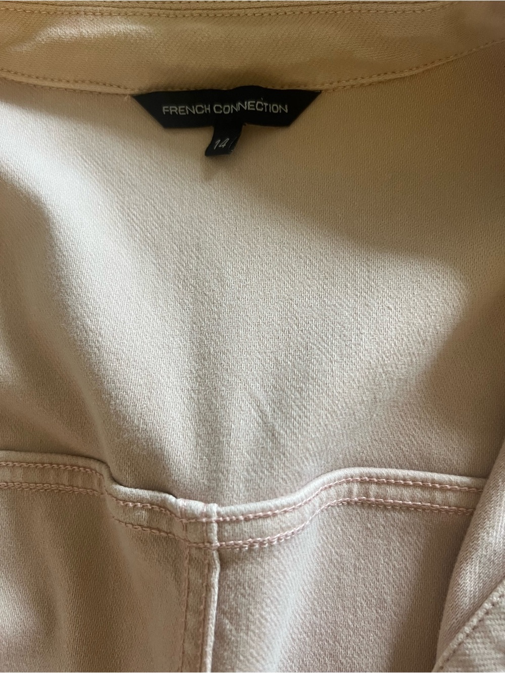 French Connection Pale Pink Cotton Jean Jacket - Picture 2 of 9